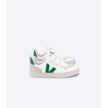 Veja V-10 CWL Tenisky Detske White/Green | SK 862OKI